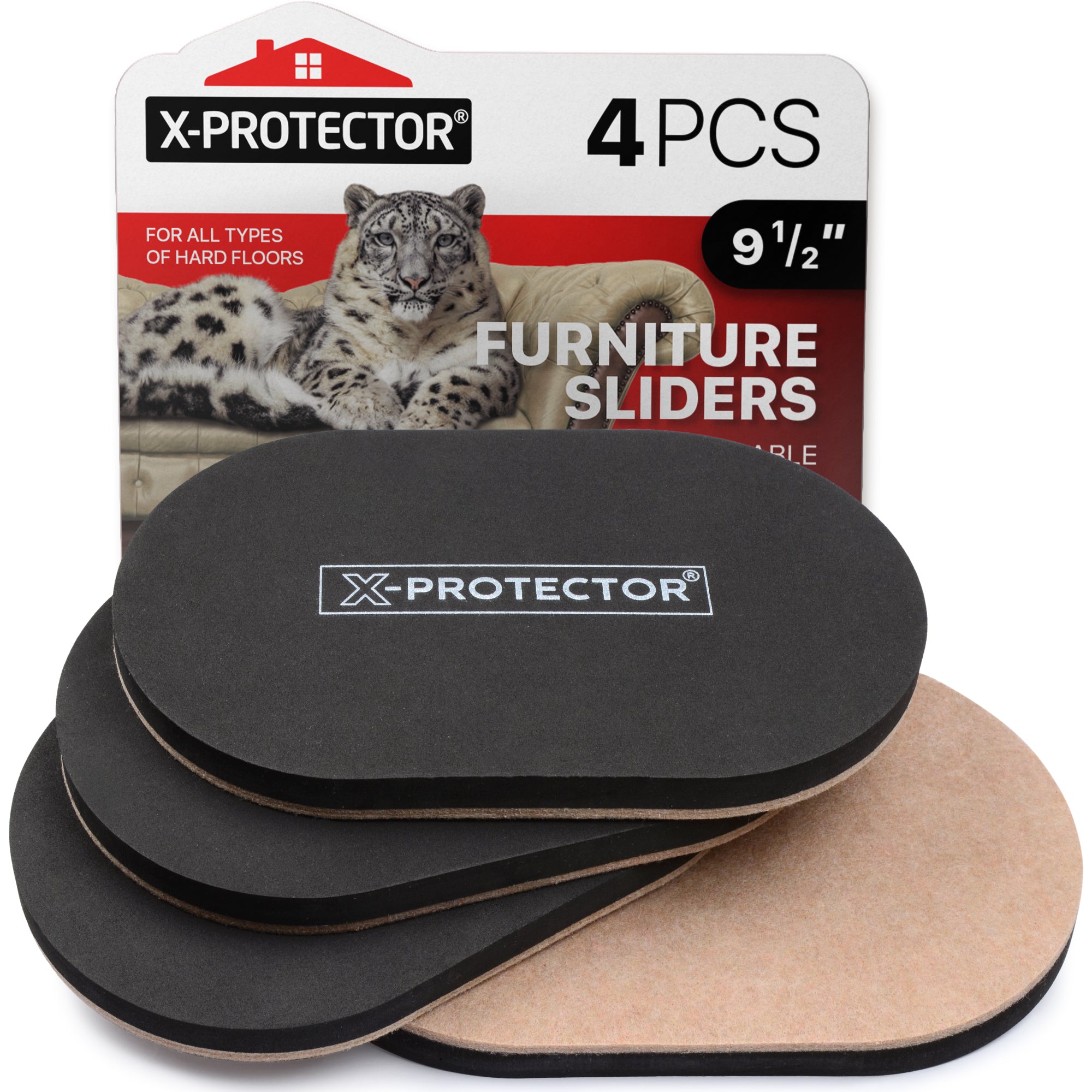 Parker & Bailey Heavy Duty Felt Pads - 68 Pack Furniture Sliders/Bumpers To Protect Floors & Move Furniture Easily - View #4