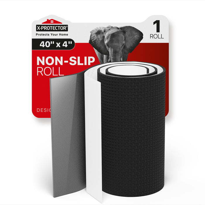 Black Rubber Self-Adhesive Universal NonSlip Roll 40x4 by X-Protector