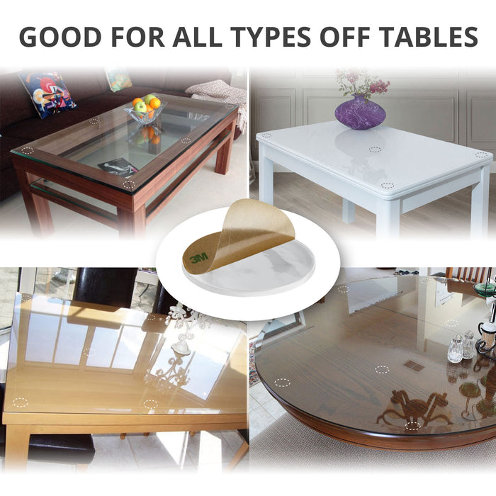 Round Glass Table Rubber Grippers