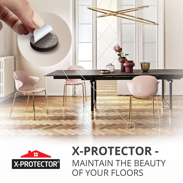 X-PROTECTOR Premium Two Colors Pack Furniture Pads 133 Piece! Felt Pads  Furniture Feet Brown 106 + Beige 27 Various Sizes – Best Wood Floor