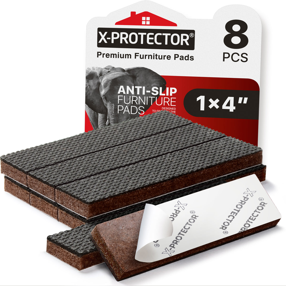 X-Protector Heavy-Duty Felt Furniture Sliders for Hardwood Floors 8 Pcs 4.75”