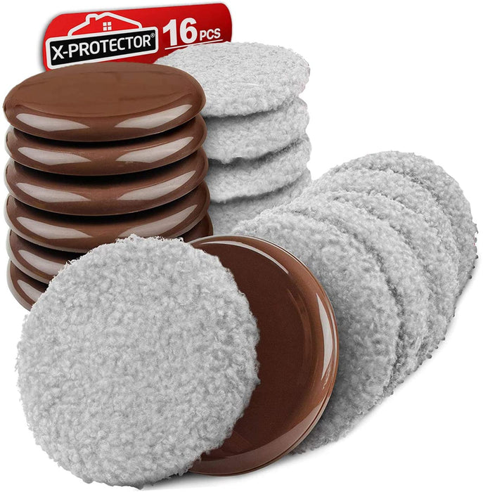 16 pcs X-PROTECTOR Furniture Sliders for Carpet 2.5 — X-Protector