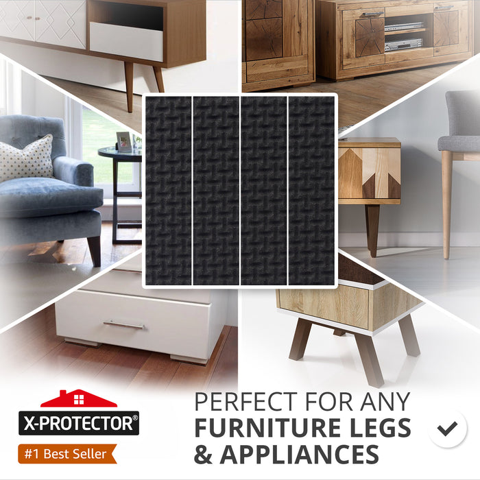 Non Slip Furniture Pads -24 Pcs 2 Furniture Grippers Hardwood Floors, Non Skid for Furniture Legs,Self Adhesive Rubber Furniture Feet, Anti Slide