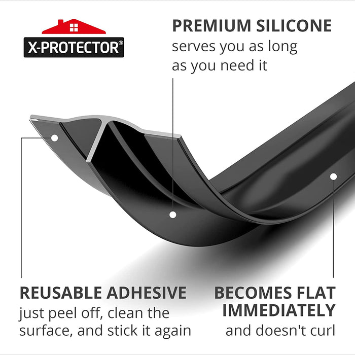 10 Pcs Adhesive Strip Silicone Windshield Wiper Blades Frameless