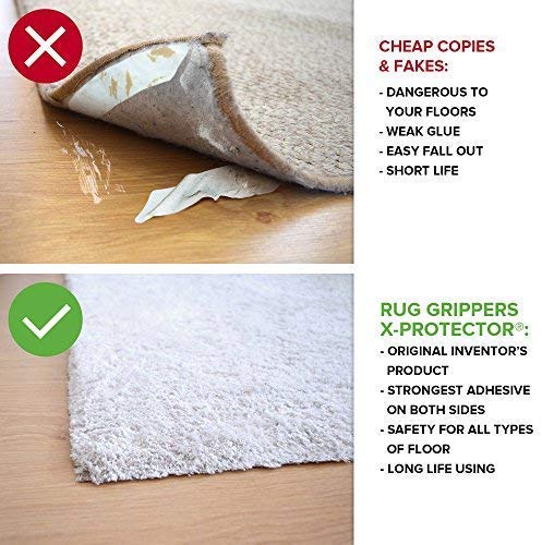 Rug Tape Carpet Corner Grippers: 10 PCS Non Slip Rug Gripper for Hardwood  Floors Anti Slip Rug Grip Carpet Stickers for Area Rugs - Adhesive Rug Pads