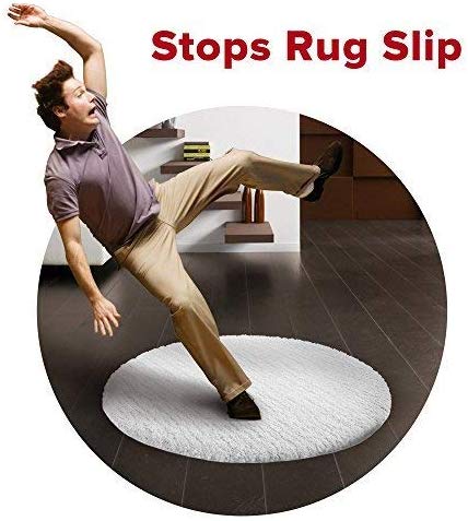 Rug Grippers Reusable Carpet Rubber Anti Curling Non Slip Skid Pads - 8pc  Set