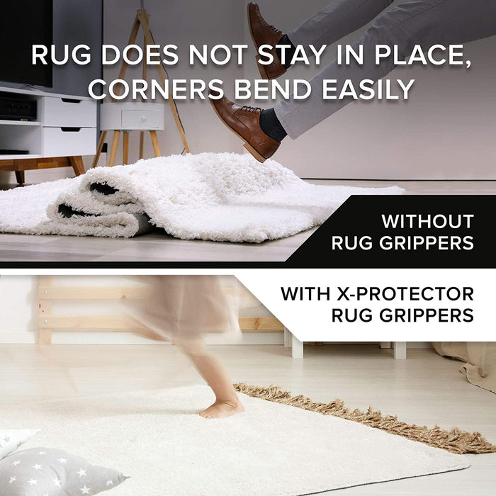 Rug Grippers - 4 Pcs Anti Curling Rug Gripper | X-Protector