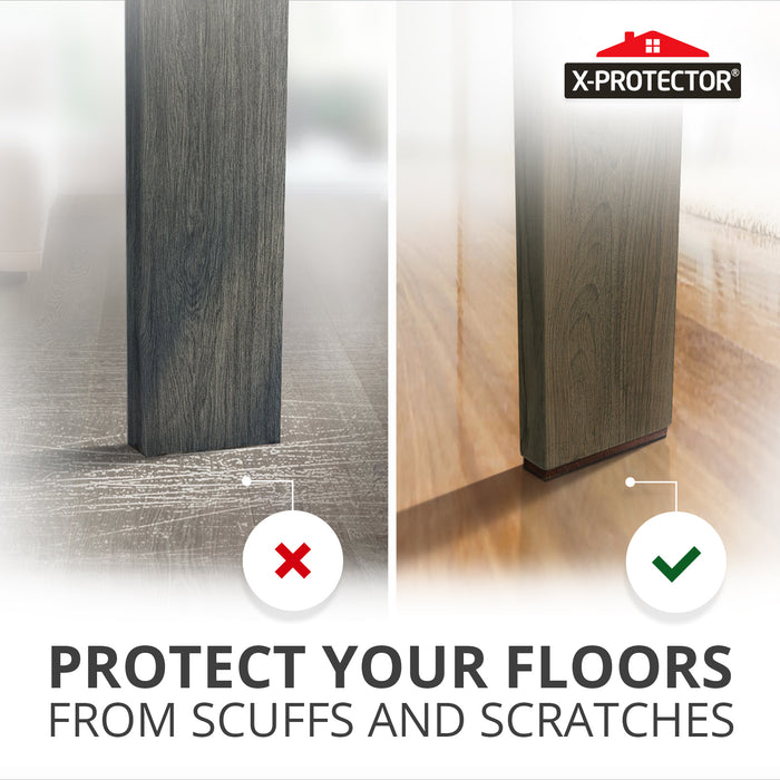 X-Protector Heavy-Duty Felt Furniture Sliders for Hardwood Floors 8 Pcs 4.75”