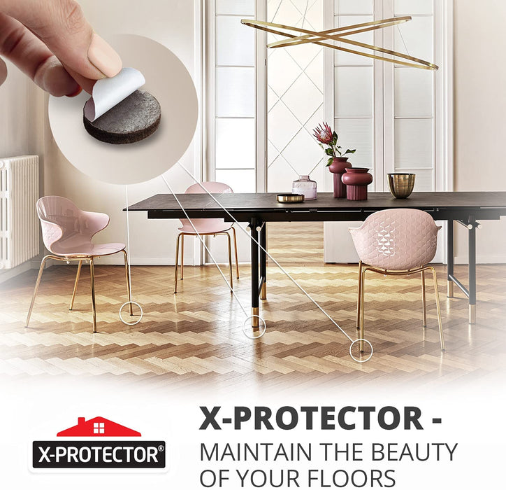 Premium Felt Furniture Pads X-PROTECTOR 10 pcs 8” x 6” x 1/5” (Black)! —  X-Protector