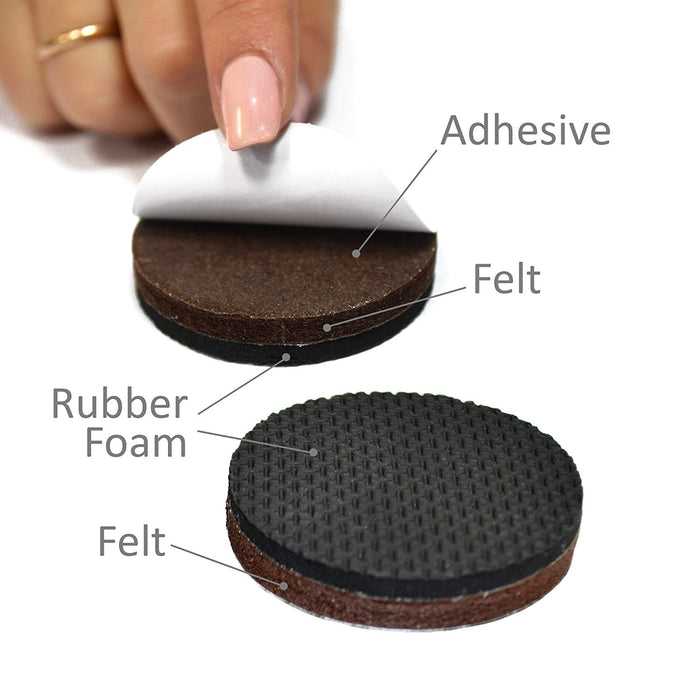 Rectangle Non Slip Furniture Pads 8 Pieces 1x2 inch, Anti Slip Rubber  Furniture Pads, Furniture Grippers for Hardwood Floors, Rubber Furniture  Feet