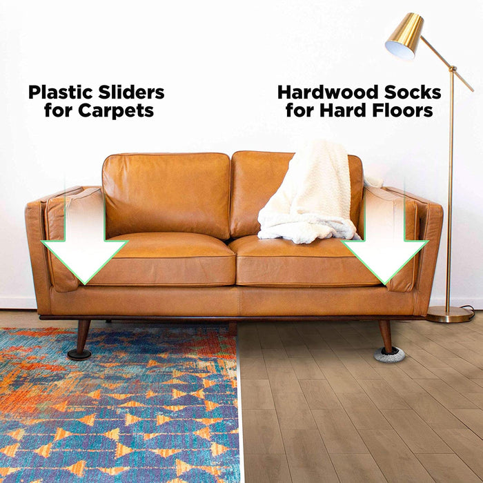 Reusable Large Furniture Movers Sliders for Carpet and Hardwood Floors-8  Pack